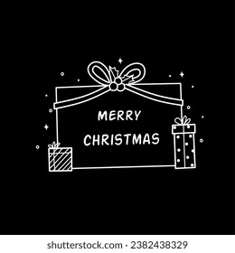 ilustración de diseño vectorial de regalo blanco adecuada para fondos, plantillas, pegatinas, decoraciones, tarjetas de celebración navideña, vacaciones de fin de año 