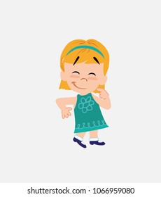 White girl with funny expression.