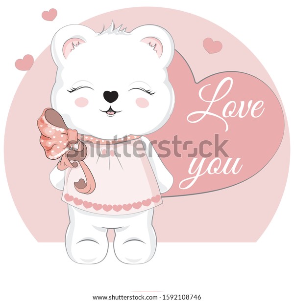 love symbol teddy bear