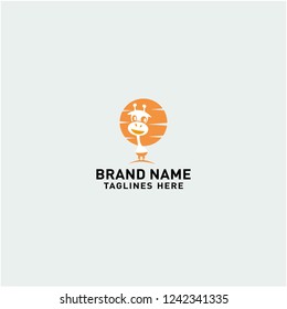 white girrafe vector icon 