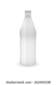 white glass bottle vector for packaging design