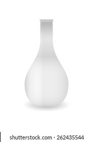 white glass bottle vector for packaging design