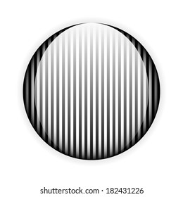 White glass button on white