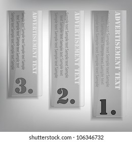 White glass choice bars