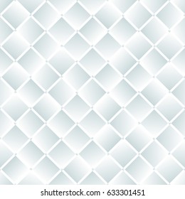 White glass or mirror squares geometric seamless pattern, vector