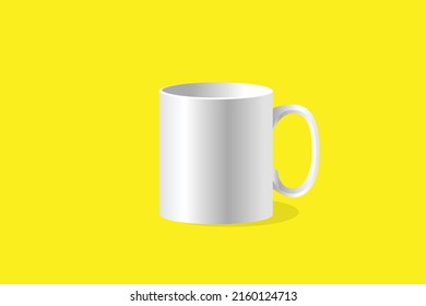 A white glass for product mockups such as coffee and other beverages. 3d vector illustration