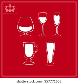 White Glass set or collection