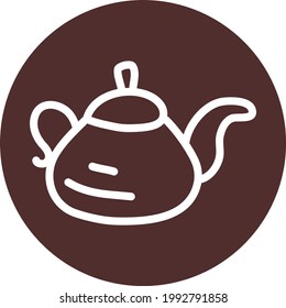 White glass teapot, illustration, on a white background.
