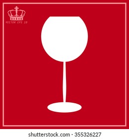 White Glass Of Wine Icon 