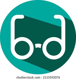White glasses, illustration, vector on a white background.