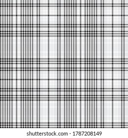 White Glen Plaid textured seamless pattern suitable for fashion textiles and graphics
