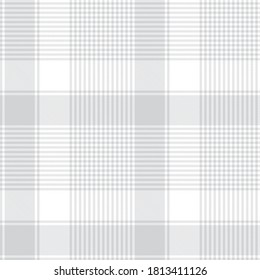 White Glen Plaid textured seamless pattern suitable for fashion textiles and graphics
