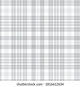 White Glen Plaid textured seamless pattern suitable for fashion textiles and graphics