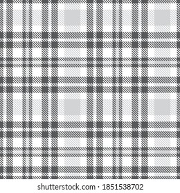 White Glen Plaid textured seamless pattern suitable for fashion textiles and graphics