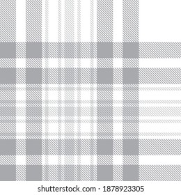 White Glen Plaid textured seamless pattern suitable for fashion textiles and graphics