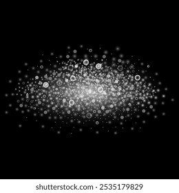 White glitter effect on a black background