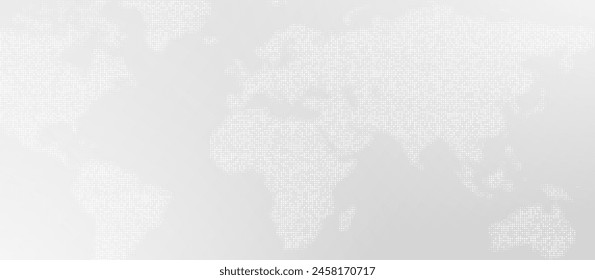 White glitter world map abstract background with copy space. Vector illustration background with copy space for banners, posters, web ads, prints and backgrounds