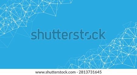 White global communication banner with colorful network.