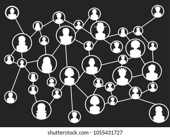 white global social network background

