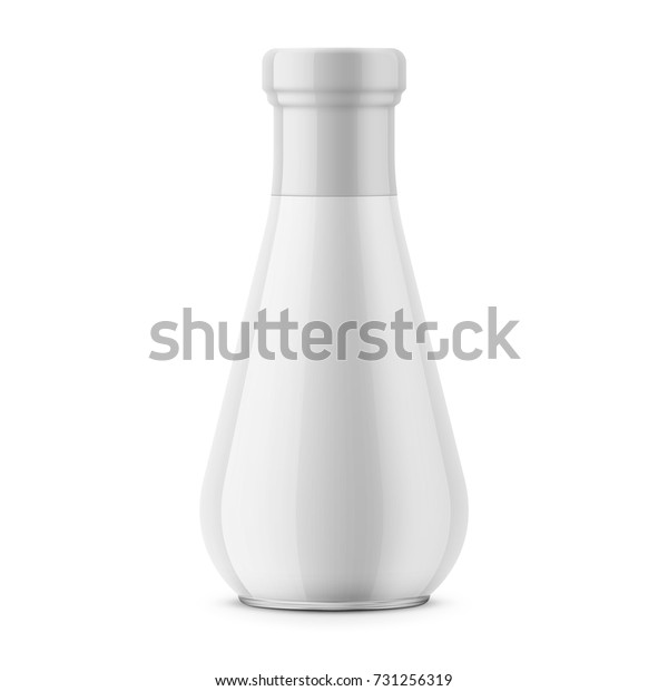 Download White Glossy Glass Bottle Neck Shrink Stock Vector Royalty Free 731256319