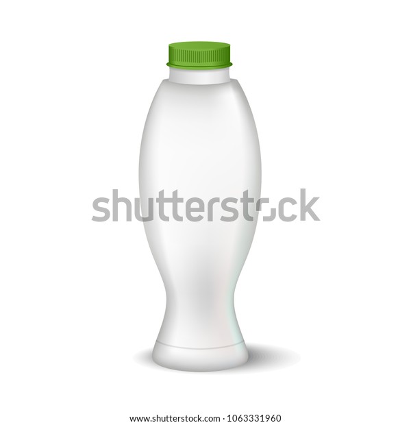 Download White Glossy Plastic Bottle Screw Cap Stock Vector Royalty Free 1063331960