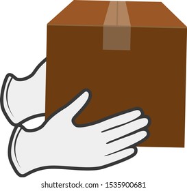 white glove and box vector 