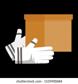 white glove and box vector 