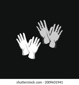 weißer Handschuh, Vektorgrafik-Design