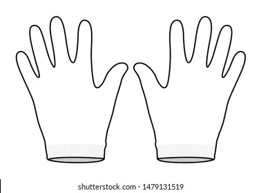 White Glove Vector for Template