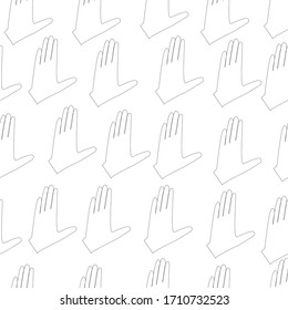 Patrón de guantes blancos. Guantes médicos