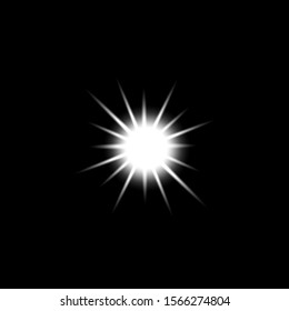 White glow glowing on a transparent background Gleam, bright flash, sparkle ,light effect stars,shiny flash,decoration twinkle,Glowing light effect  and bursts collection Vector