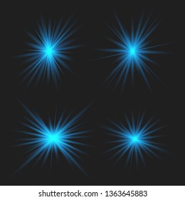 White glow light explodes on a transparent background. with ray. Transparent shining sun, bright flash. The center of a bright flash.