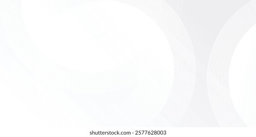 white glowing geometric lines on gray background. Modern shiny blue circle design modern