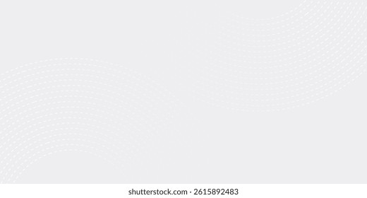 White glowing geometric lines on gray background. Modern shiny blue circle abstract