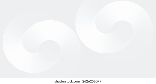 White glowing geometric lines on gray background. Modern shiny blue circle lines pattern. Futuristic technology concept. Suit for cover simple modern abstract