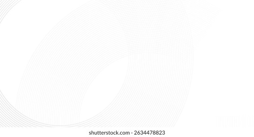 White glowing geometric lines on gray background. Modern shiny blue circle abstract simple art nice modern