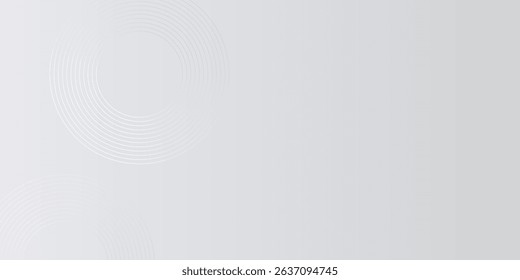 White glowing geometric lines on gray background Modern shiny blue circle abstract art