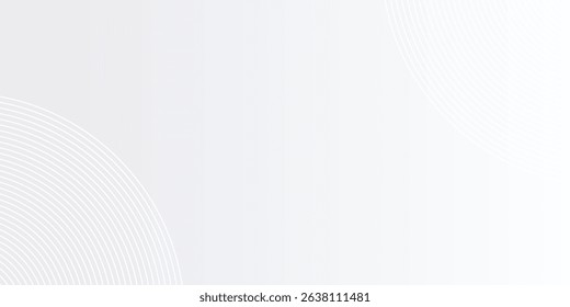 White glowing geometric lines on gray background. Modern shiny blue circle abstract nice