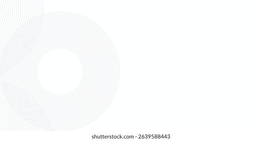 White glowing geometric lines on gray background. Modern shiny blue circle nice. 