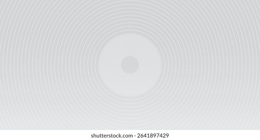 White glowing geometric lines on gray background. Modern shiny blue circle abstract art