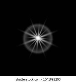 White glowing light burst explosion