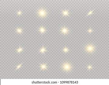 White glowing light burst explosion with transparent. Vector illustration for cool effect decoration with ray sparkles. Bright star. Transparent shine gradient glitter, bright flare. Glare texture.