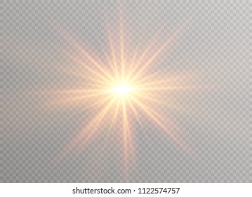 White glowing light burst explosion with transparent. Vector illustration for cool effect decoration with ray sparkles. Bright star. Transparent shine gradient glitter, bright flare. Glare texture.

