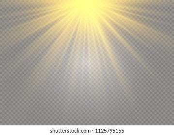 White glowing light burst explosion with transparent. Vector illustration for cool effect decoration with ray sparkles. Bright star. Transparent shine gradient glitter, bright flare. Glare texture.