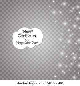 White glowing light burst explosion on transparent background. Vector illustration light effect decoration with ray. Bright star. Translucent shine sun, bright flare. 