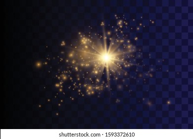White glowing light burst explosion transparent. Vector illustration for cool effect decoration with ray sparkles. Bright star. Transparent shine gradient glitter, bright flare. Glare texture.