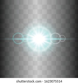 White glowing light burst explosion with transparent. Cool effect decoration with ray sparkles. Transparent shine gradient glitter, bright flare. Glare texture. EPS 10 vector file included