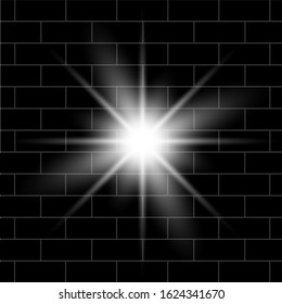 White glowing light burst explosion with transparent. Vector illustration for cool effect decoration with ray sparkles. Bright star. Transparent shine gradient glitter, bright flare.