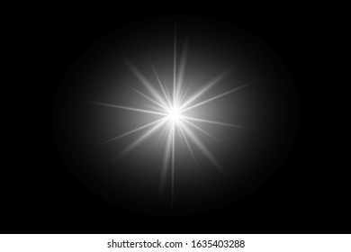 White glowing light burst explosion with transparent. Cool effect decoration with ray sparkles. Transparent shine gradient glitter, bright flare. Glare texture