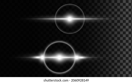 La luz blanca resplandeciente estalló con una explosión transparente. Ilustración vectorial para la decoración de efecto fresco con destellos de rayas. Estrella brillante. Deslumbrador transparente de gradiente de brillo, brillo brillante. Textura de vidrio.
